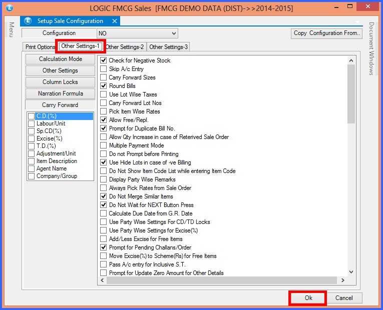 fmcg sale voucher configuration other settings-1